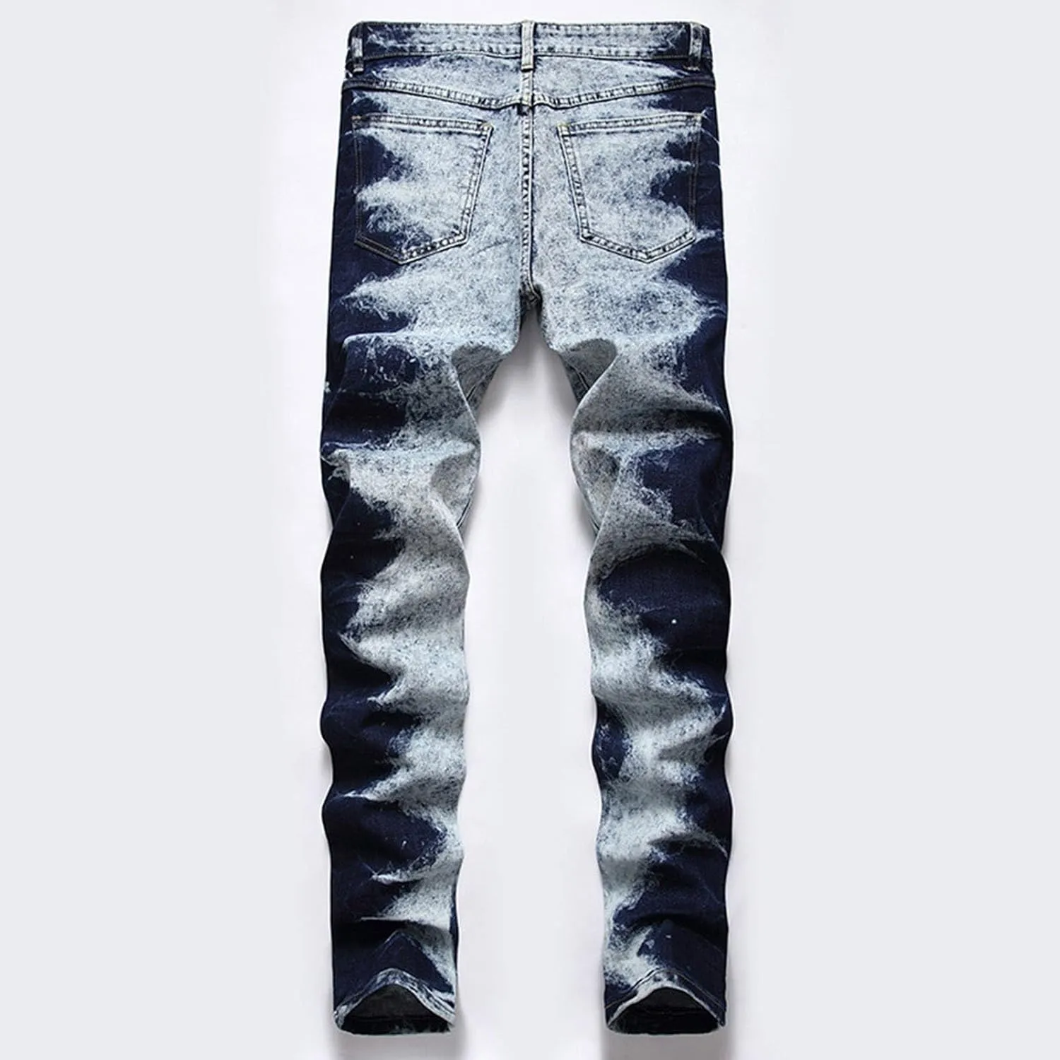 Mens Trend Ripped Jeans Distressed Hipster Street Straight Leg Plus Size Denim Pants Relaxed Fit Stretch Skinny Classic Jean