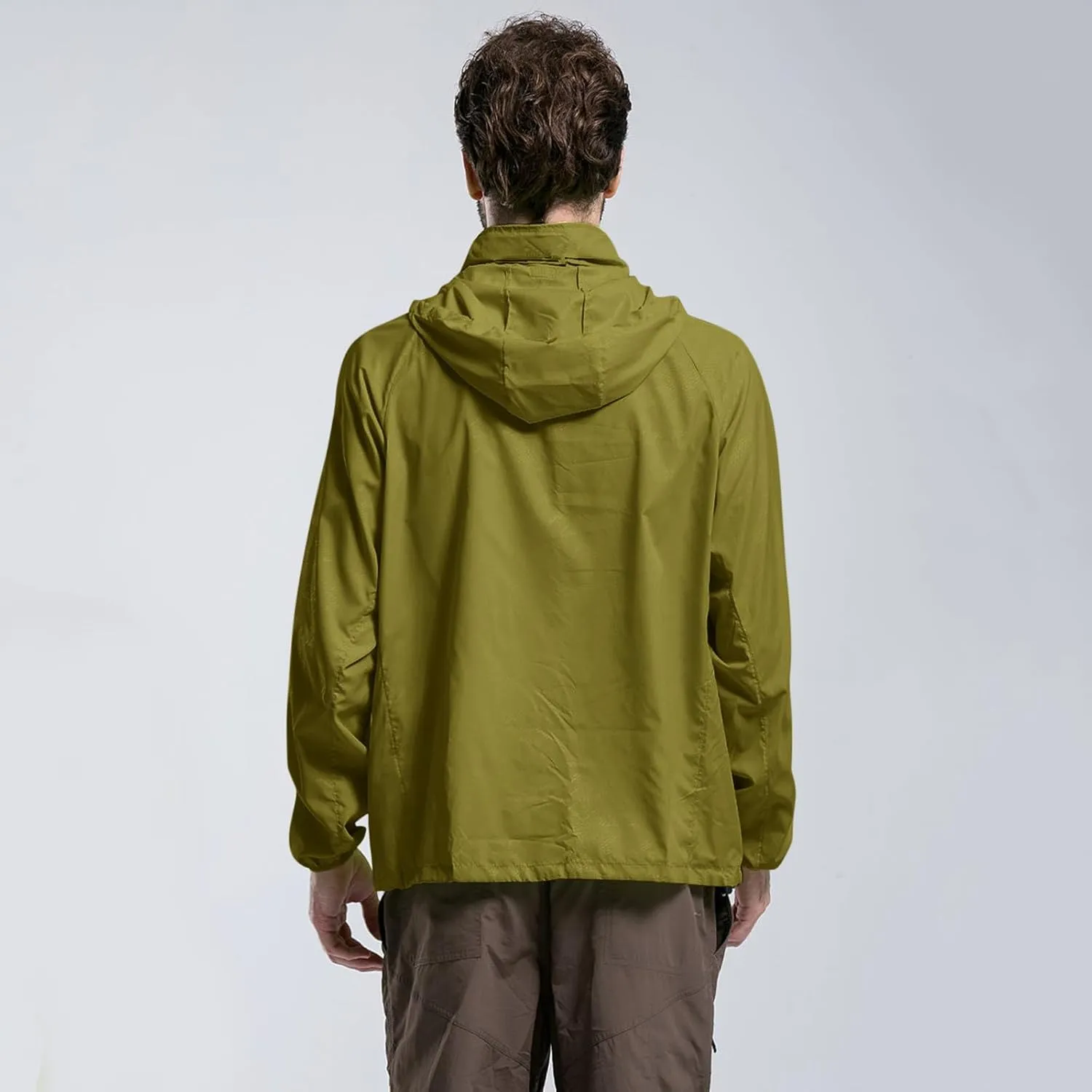 Mens Windbreaker Jackets Lightweight,Water Resistant Warm Winter Jacket Adjustable Ski Suit for Outdoor Hiking