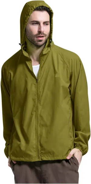 Mens Windbreaker Jackets Lightweight,Water Resistant Warm Winter Jacket Adjustable Ski Suit for Outdoor Hiking