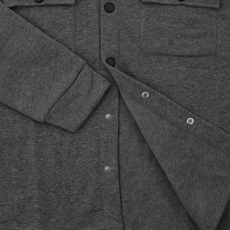Men's Winter Trench Jacket Loose Fit Wool Blend Single Breasted Pea Coat Lapels Button Up Jacket Long Sleeve Polar Fleece
