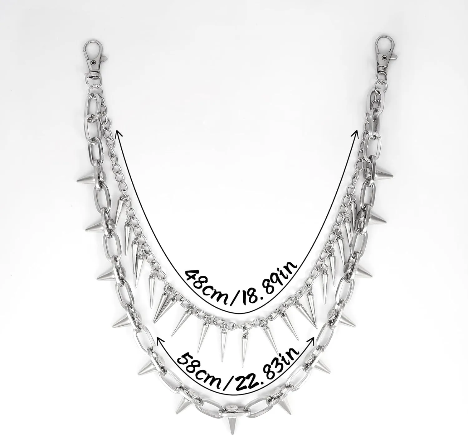 MILAKOO Jeans Chains for Men Hip-hop Emo Biker Cool Chains Belt Unisex Punk Chains for Pants