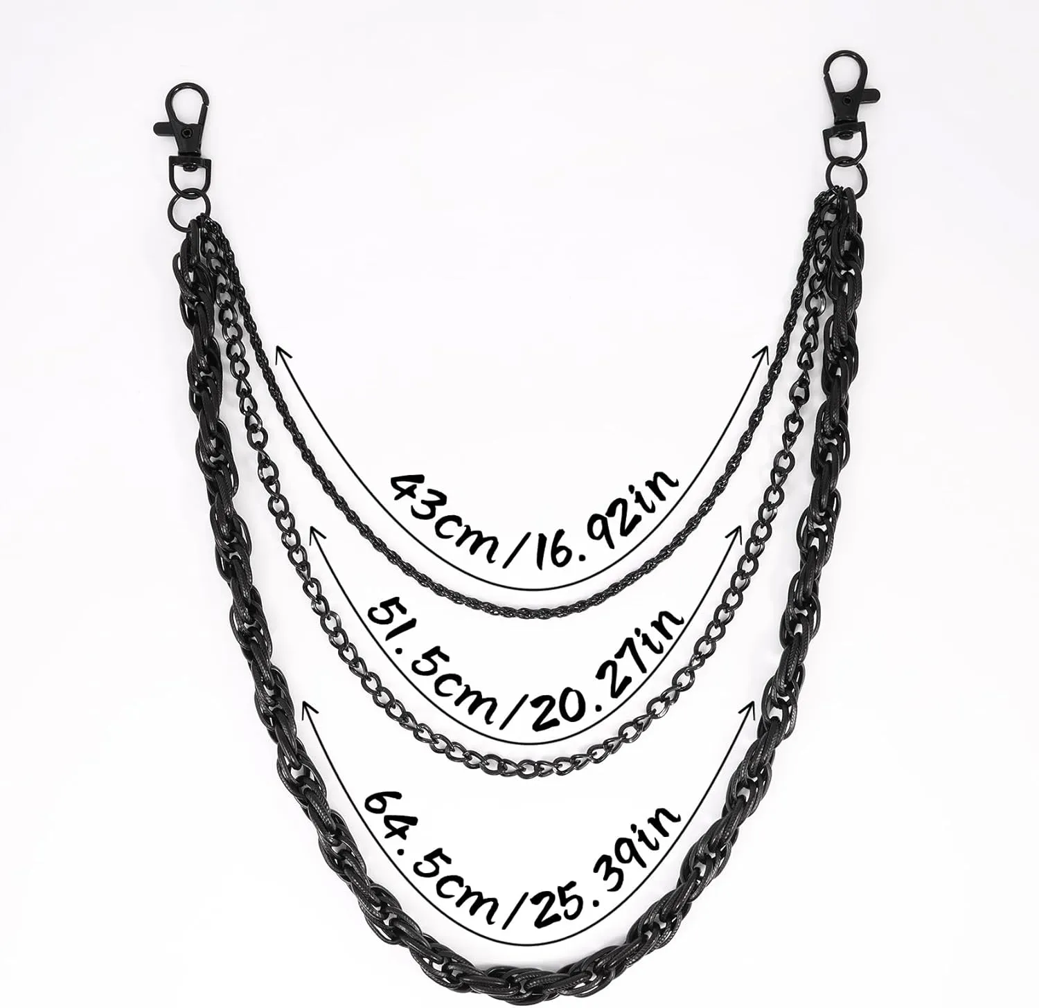 MILAKOO Jeans Chains for Men Hip-hop Emo Biker Cool Chains Belt Unisex Punk Chains for Pants