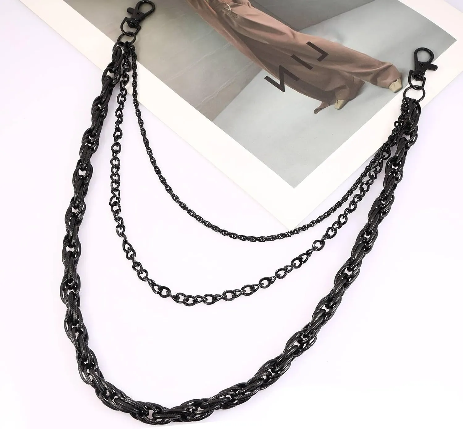 MILAKOO Jeans Chains for Men Hip-hop Emo Biker Cool Chains Belt Unisex Punk Chains for Pants