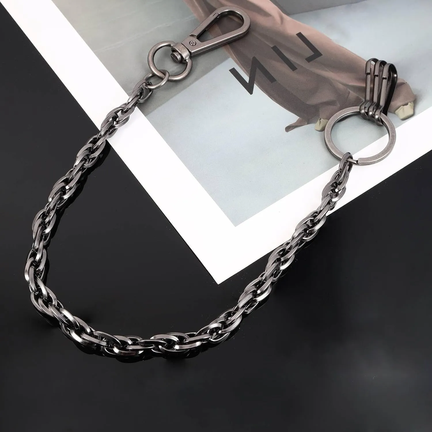 MILAKOO Jeans Chains for Men Hip-hop Emo Biker Cool Chains Belt Unisex Punk Chains for Pants