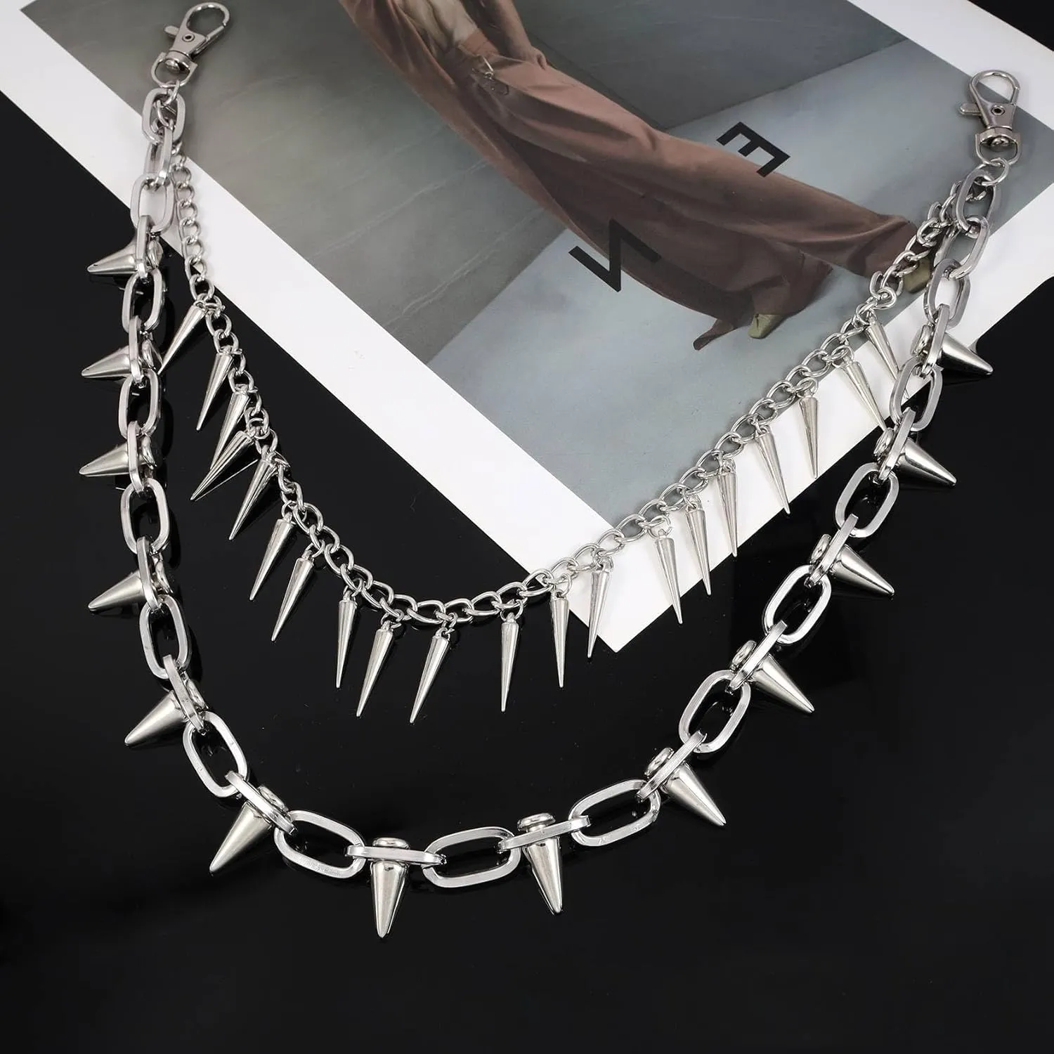 MILAKOO Jeans Chains for Men Hip-hop Emo Biker Cool Chains Belt Unisex Punk Chains for Pants