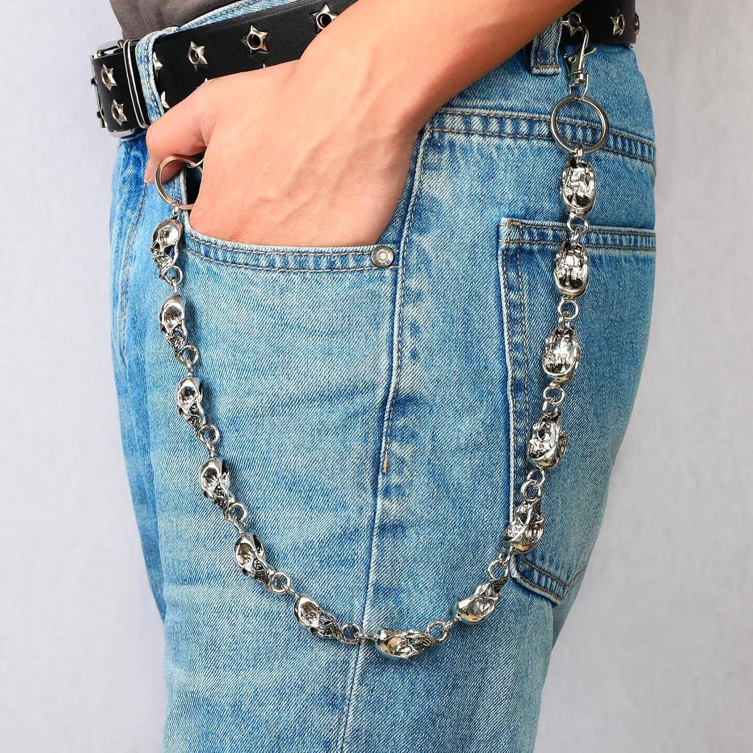 MILAKOO Jeans Chains for Men Hip-hop Emo Biker Cool Chains Belt Unisex Punk Chains for Pants