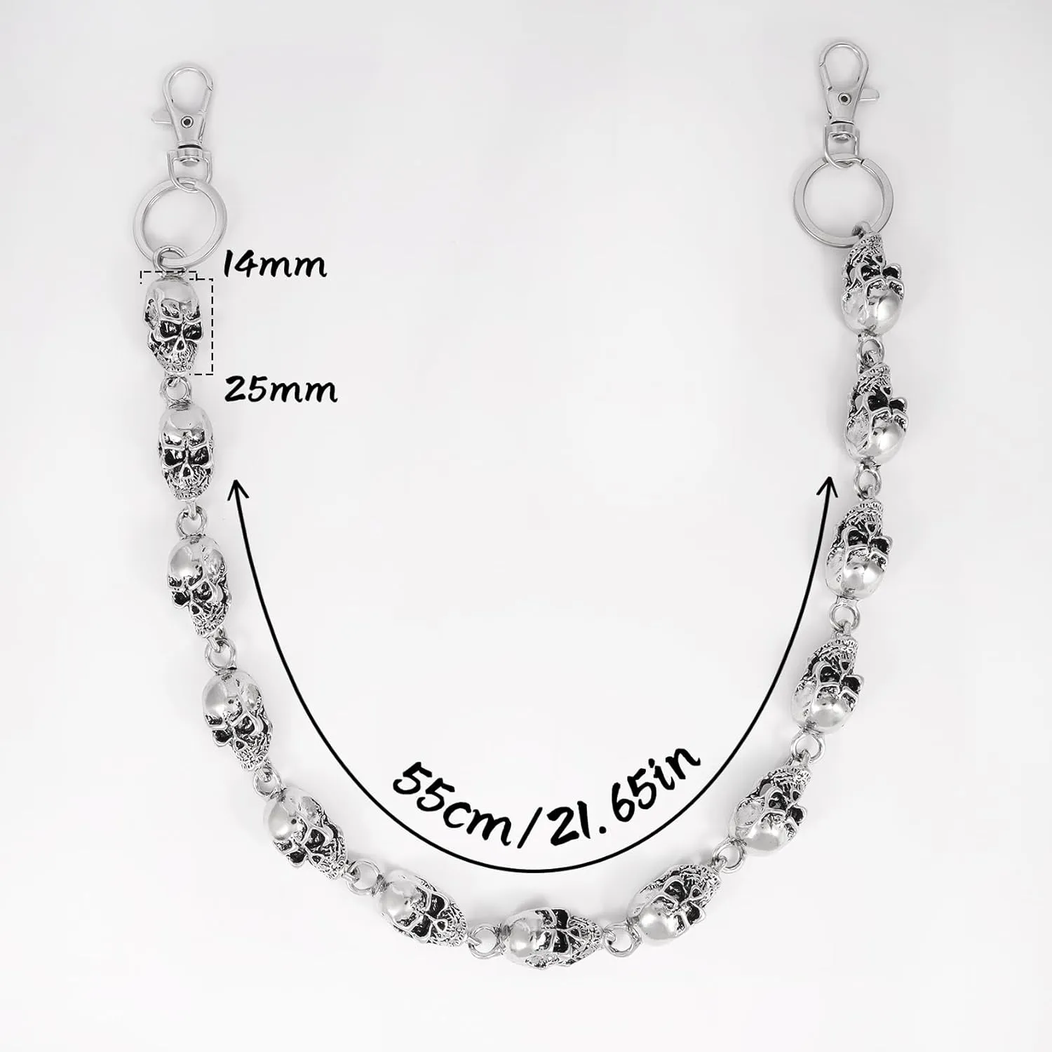 MILAKOO Jeans Chains for Men Hip-hop Emo Biker Cool Chains Belt Unisex Punk Chains for Pants