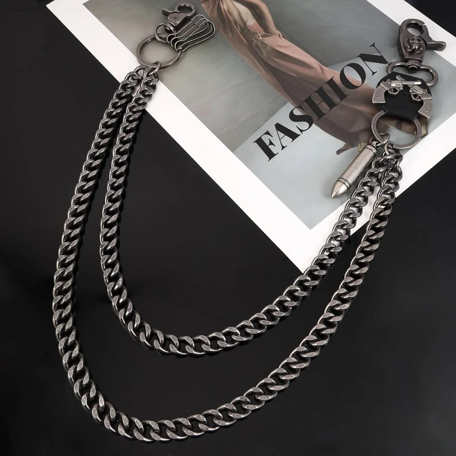 MILAKOO Jeans Chains for Men Hip-hop Emo Biker Cool Chains Belt Unisex Punk Chains for Pants