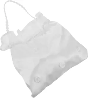 NOLITOY Elegant Bridal Purse White Silk Flower Wedding Handbag Dolly Bag for Bride Wedding Bridesmaid Dolly Bag