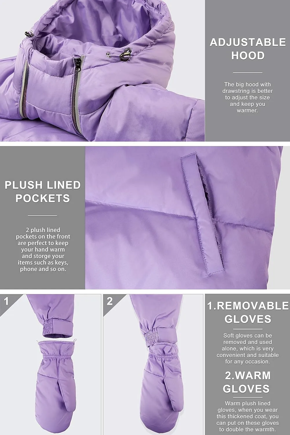 Orolay Women's Winter Puffer Down Coat Mid-Length Diamond Quilted Jacket with Hood