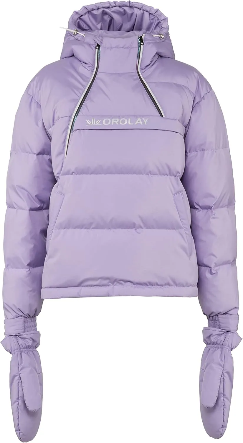 Orolay Women's Winter Puffer Down Coat Mid-Length Diamond Quilted Jacket with Hood