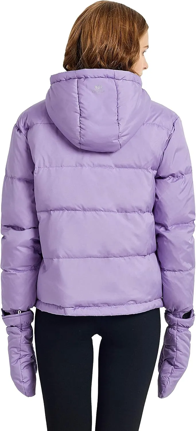 Orolay Women's Winter Puffer Down Coat Mid-Length Diamond Quilted Jacket with Hood