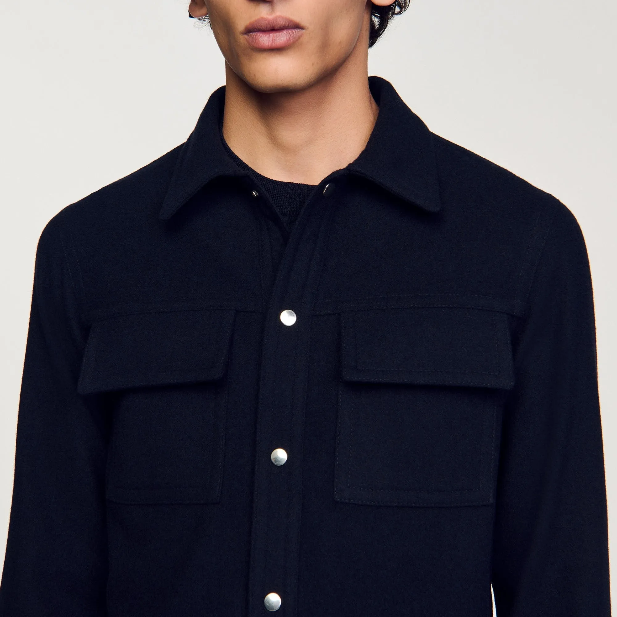 Overshirt Wool Overshirt Wool Navy Blue