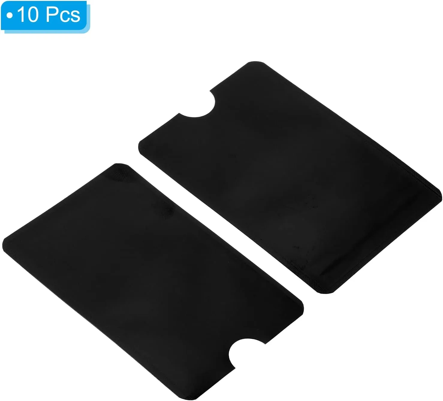 PATIKIL RFID Blocking Sleeves, 10 Pcs Aluminum Identity Theft Prevention Credit Cards Secure Protector Holder Sleeves for NFC Purse, Black