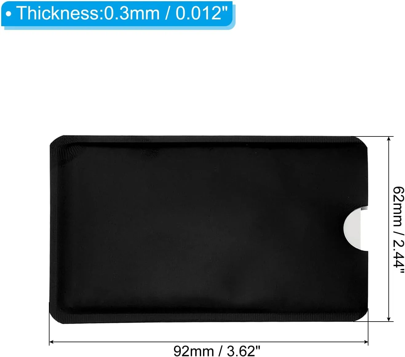 PATIKIL RFID Blocking Sleeves, 10 Pcs Aluminum Identity Theft Prevention Credit Cards Secure Protector Holder Sleeves for NFC Purse, Black