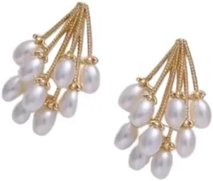 Pearl earrings for women Korean Elegant Baroque Pearl Clip on Earrings Non Pierced Temperament Personality Versatile Jewelry For Women-T04