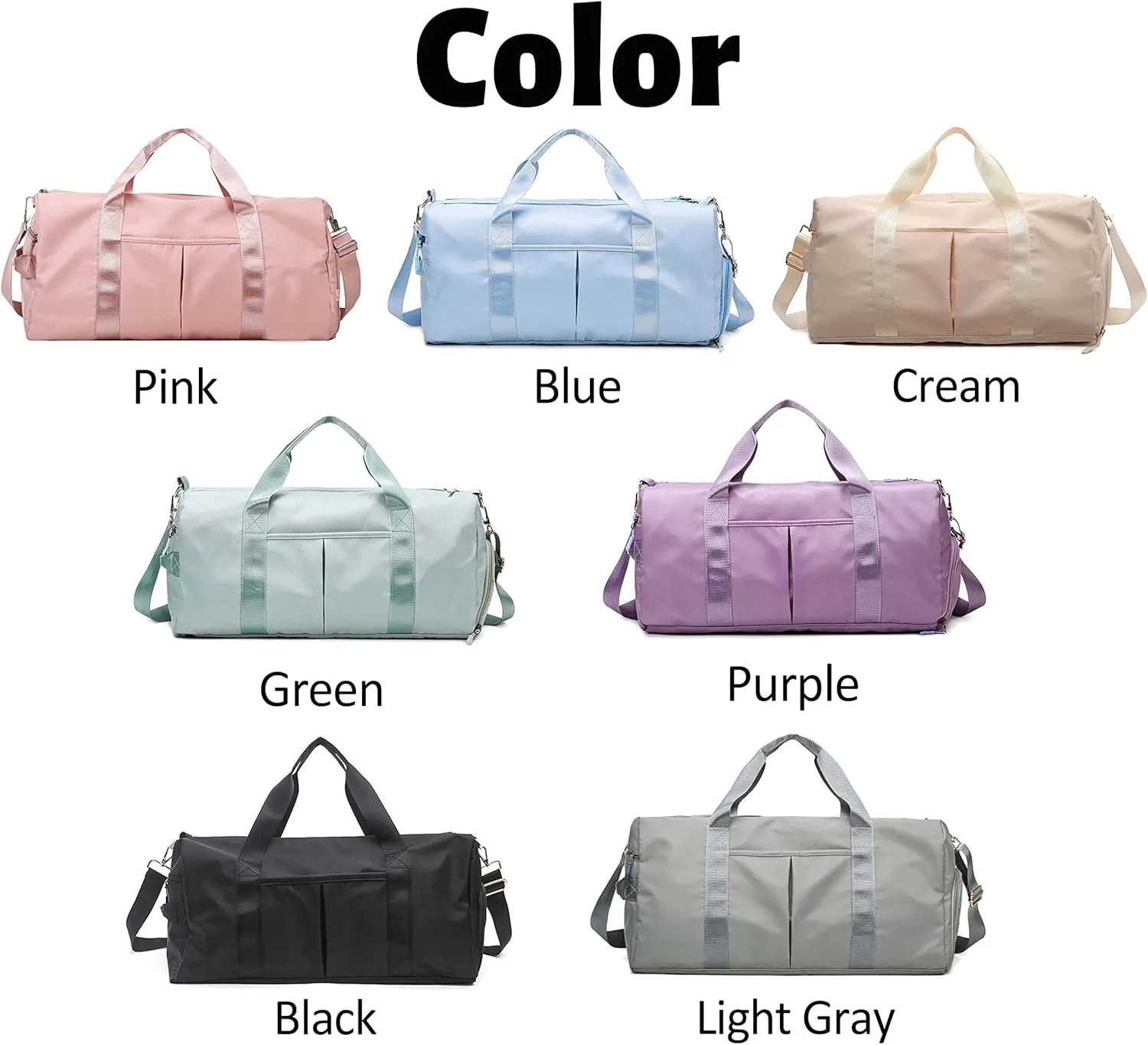 Personalized Travel Bag for Women, Bridesmaid Gift Bag, Weekender Bag with Embroidered Name, Monogram Overnight Duffle Bag with Shoe Compartment and Wet Pocket for Airplane,Gym,Dance,Overnight (Blue)