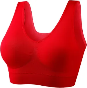 Plus Size Sports Bras for Women No Underwire Seamless Bra Stretchy Workout Yoga Gym Bras Sleep Wireless Everyday Bra