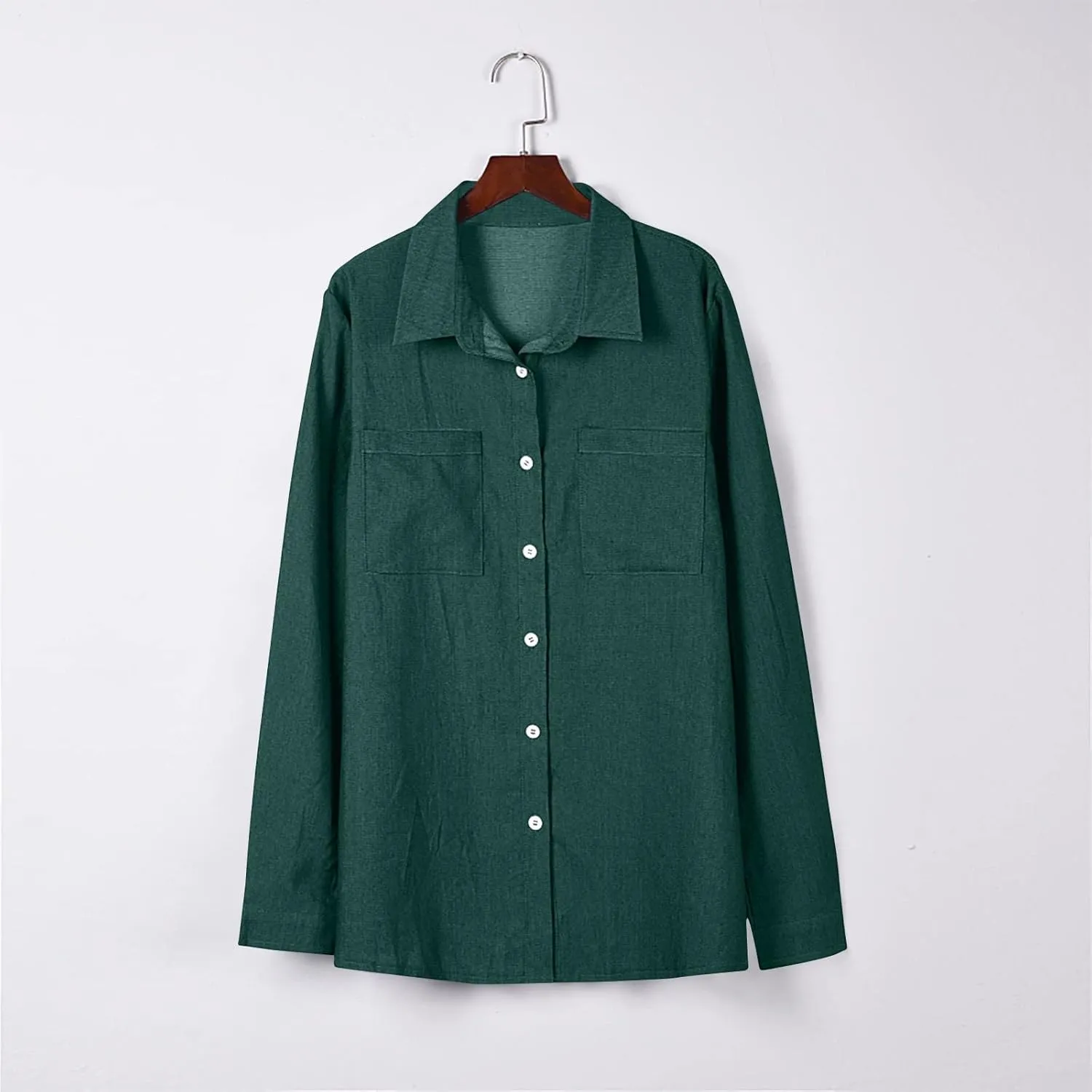 Plus Size Winter Coats for Women 2024 Casual Single Breasted Open Front Denim Tops Long Sleeve Jackets Outerwear