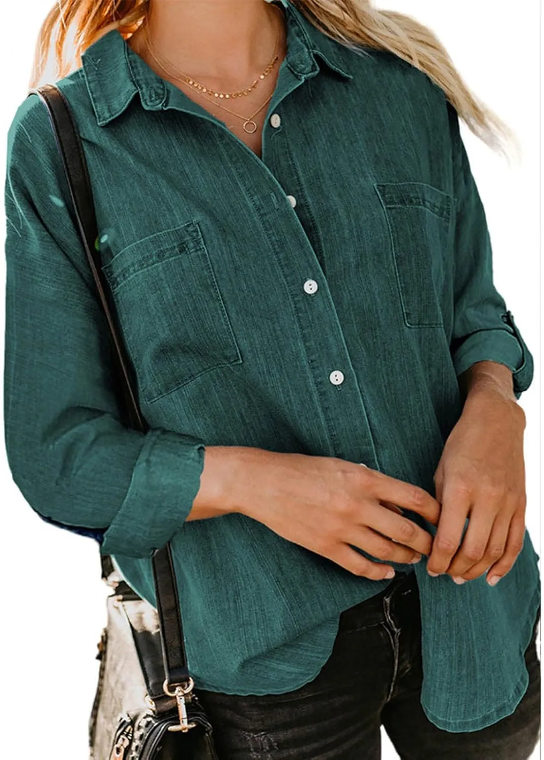 Plus Size Winter Coats for Women 2024 Casual Single Breasted Open Front Denim Tops Long Sleeve Jackets Outerwear