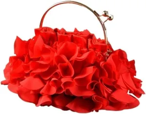 Portable Flower Banquet Handbag For Brides Cheongsam Wedding Purse