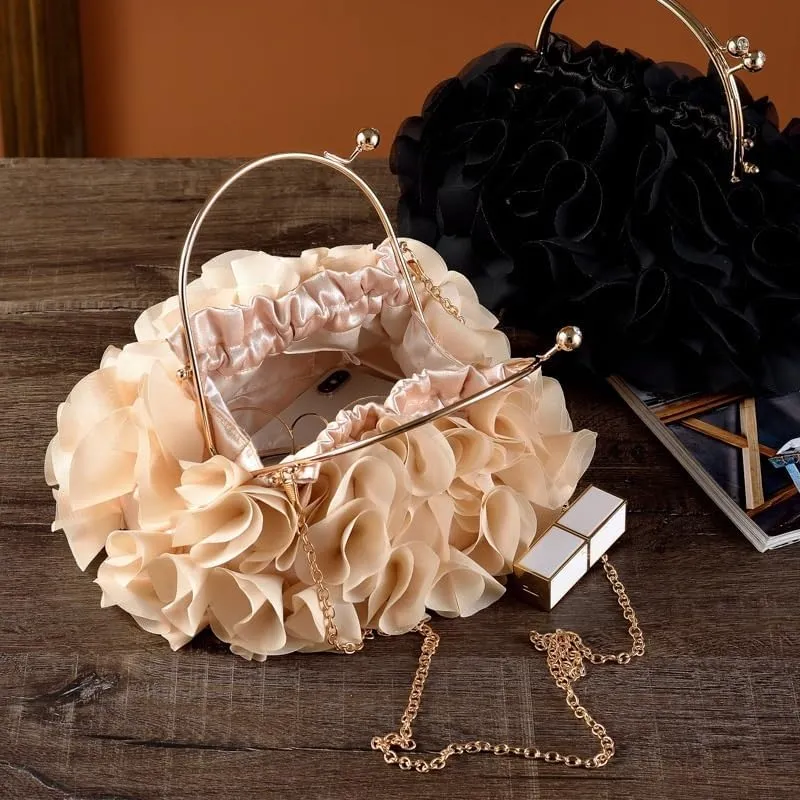 Portable Flower Banquet Handbag For Brides Cheongsam Wedding Purse