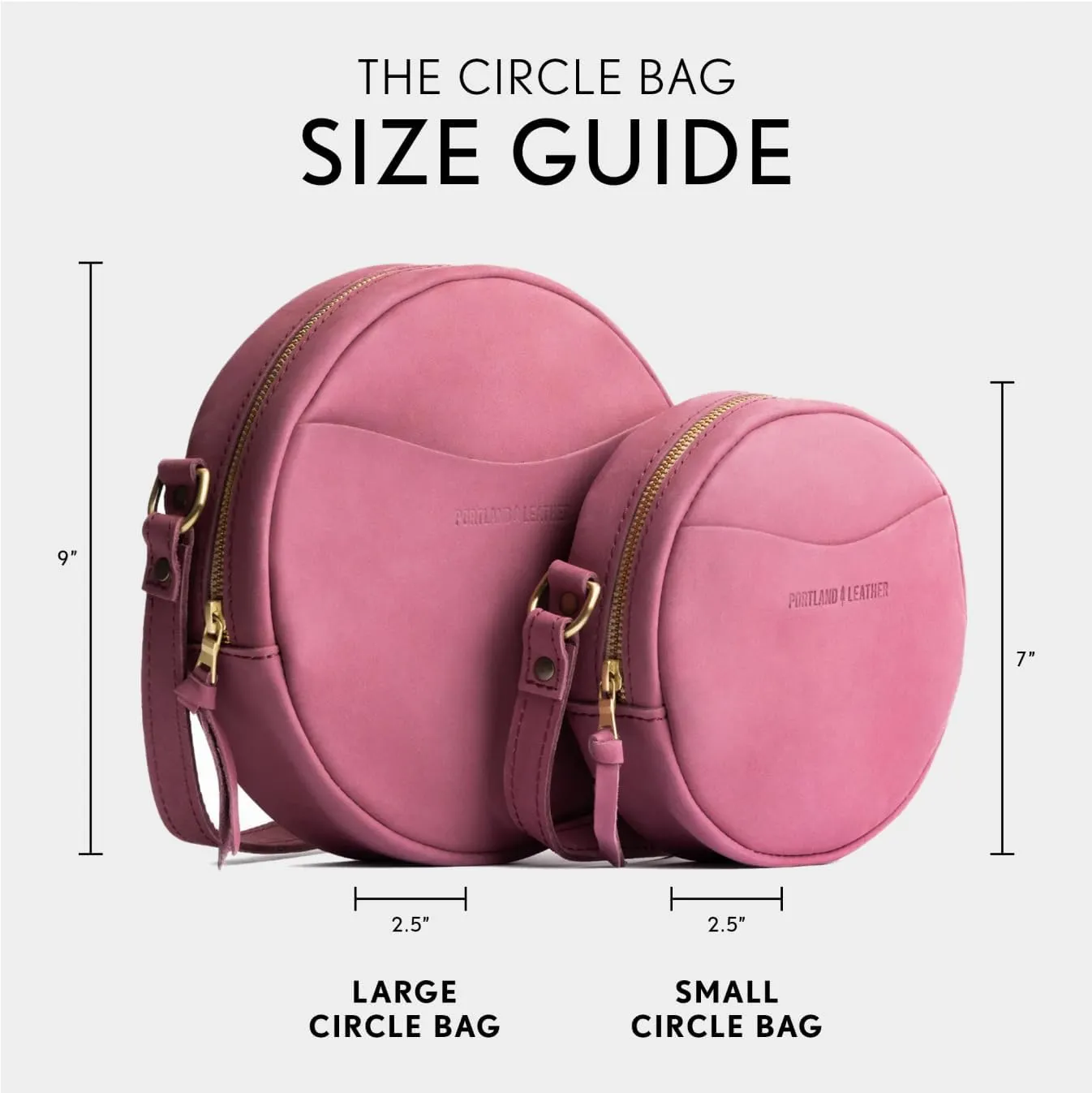 Portland Leather Goods Circle Crossbody Bag for Women  Handmade from the Finest Full-Grain Hides