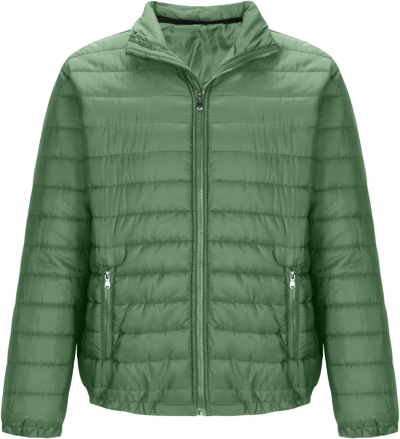 Puffer Jacket Men Packable Lightweight Down Jacket Zip up Quilted Jacket Warm Insulated Coats Thermal Winter Jacket