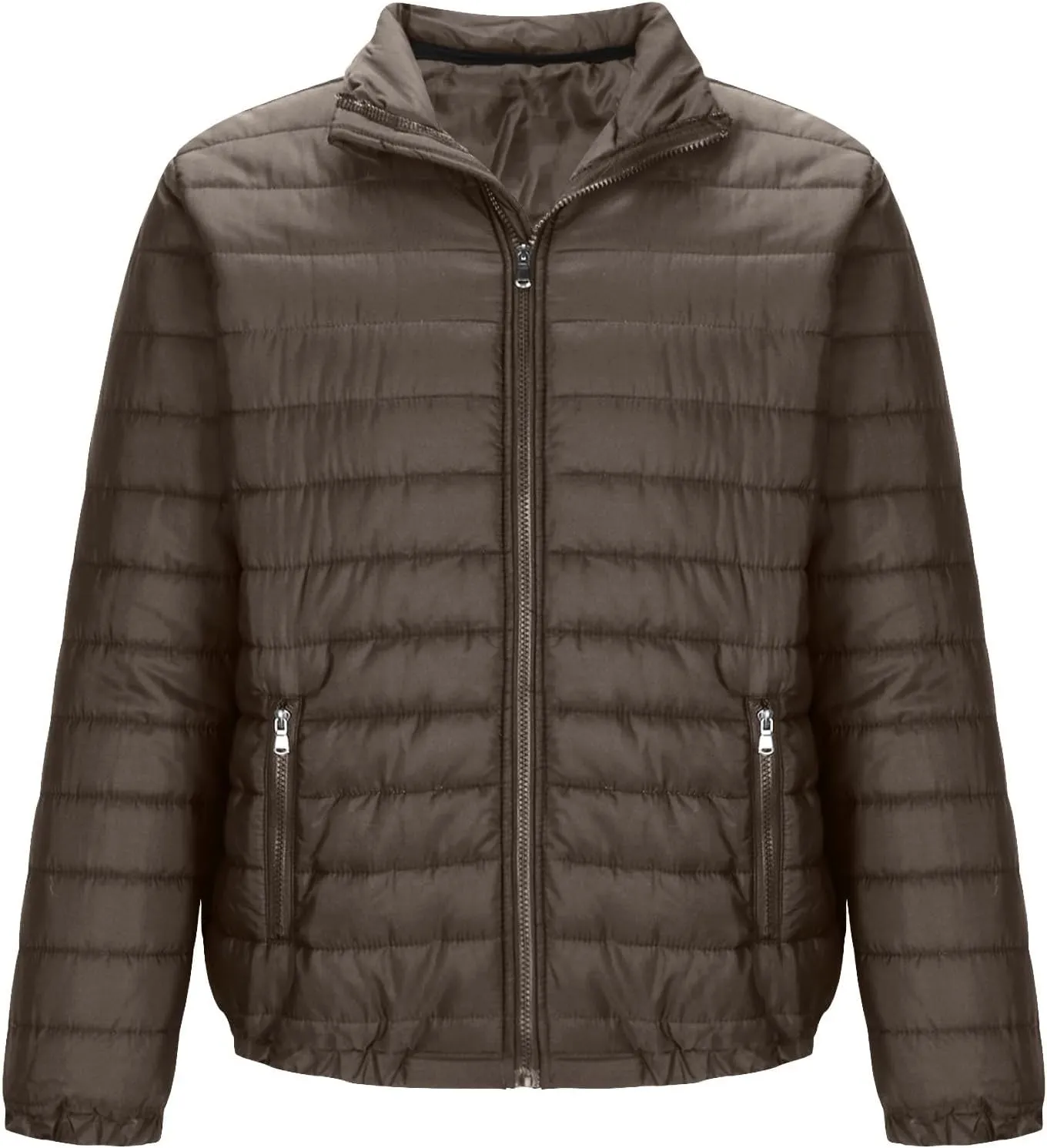 Puffer Jacket Men Packable Lightweight Down Jacket Zip up Quilted Jacket Warm Insulated Coats Thermal Winter Jacket
