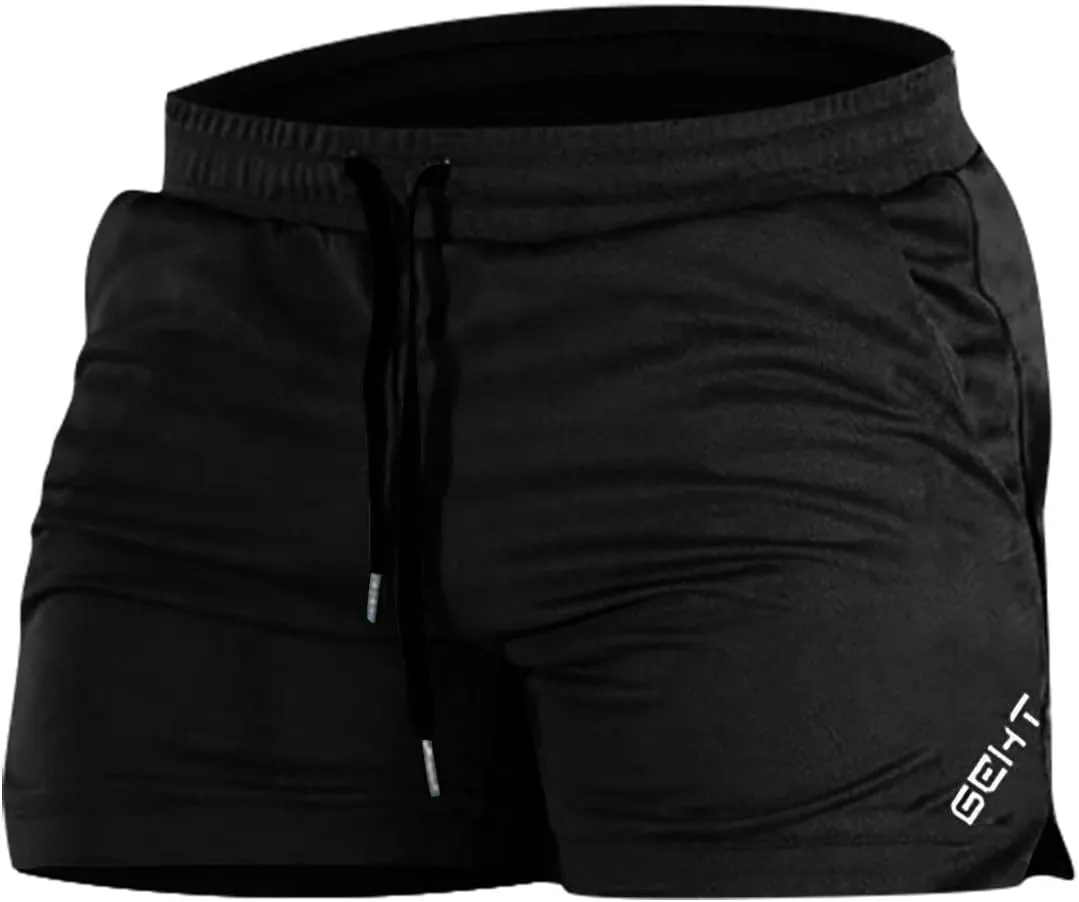 Running Shorts for Men Drawstring Shorts with Pockets Bodybuilding Shorts Gym Short Bottoms Work Shorts for Men