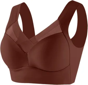 Ruziyoog Zen Chic Bra Hatmeo Posture Correcting Bra Women Comfort Lightweight Wireless Bras Full Coverage Soft Everyday Bras