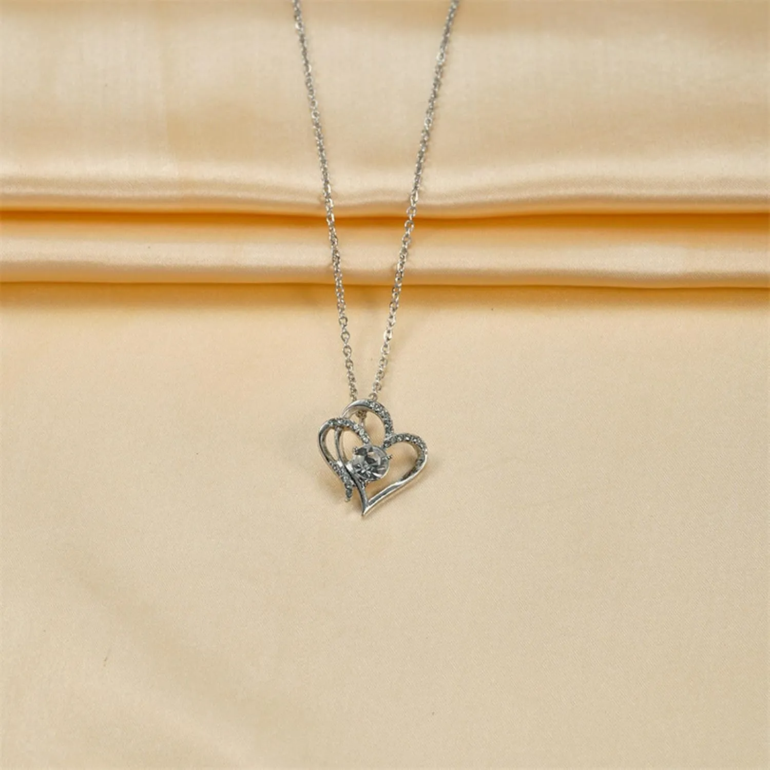S925 Sterling Silver Heart Necklaces for Women,Dainty CZ Pendant Choker Anniversary Birthday Valentine's Gifts for Wife Mom