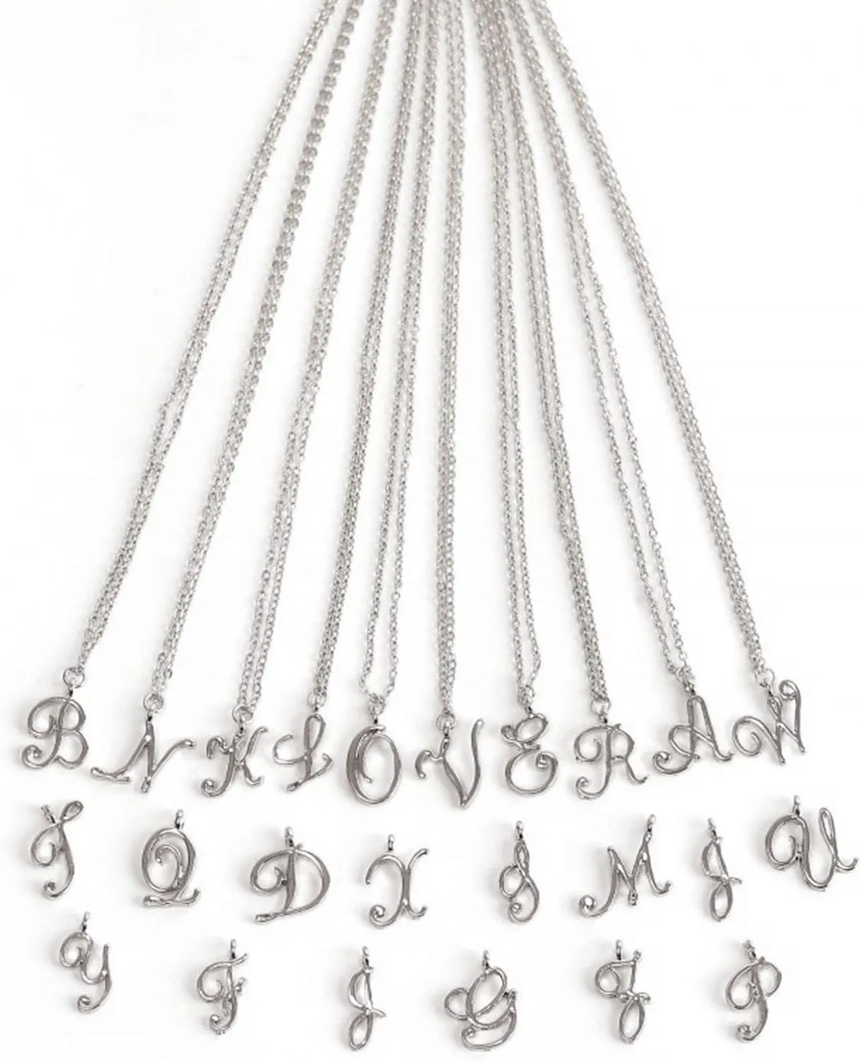 S925 Sterling Silver Initial Necklaces for Women,Dainty 26 Initials Pendant Clavicle Chain Mother's Day Jewelry Gift for Lady