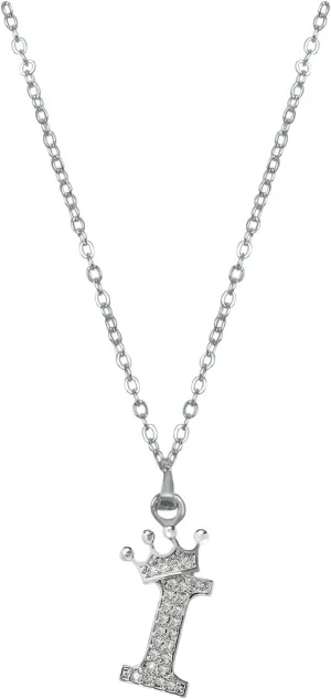 S925 Sterling Silver Initial Necklaces for Women,Dainty Initial Letter Pendant Choker Shiny Diamond Zirconia Cut Long Chain