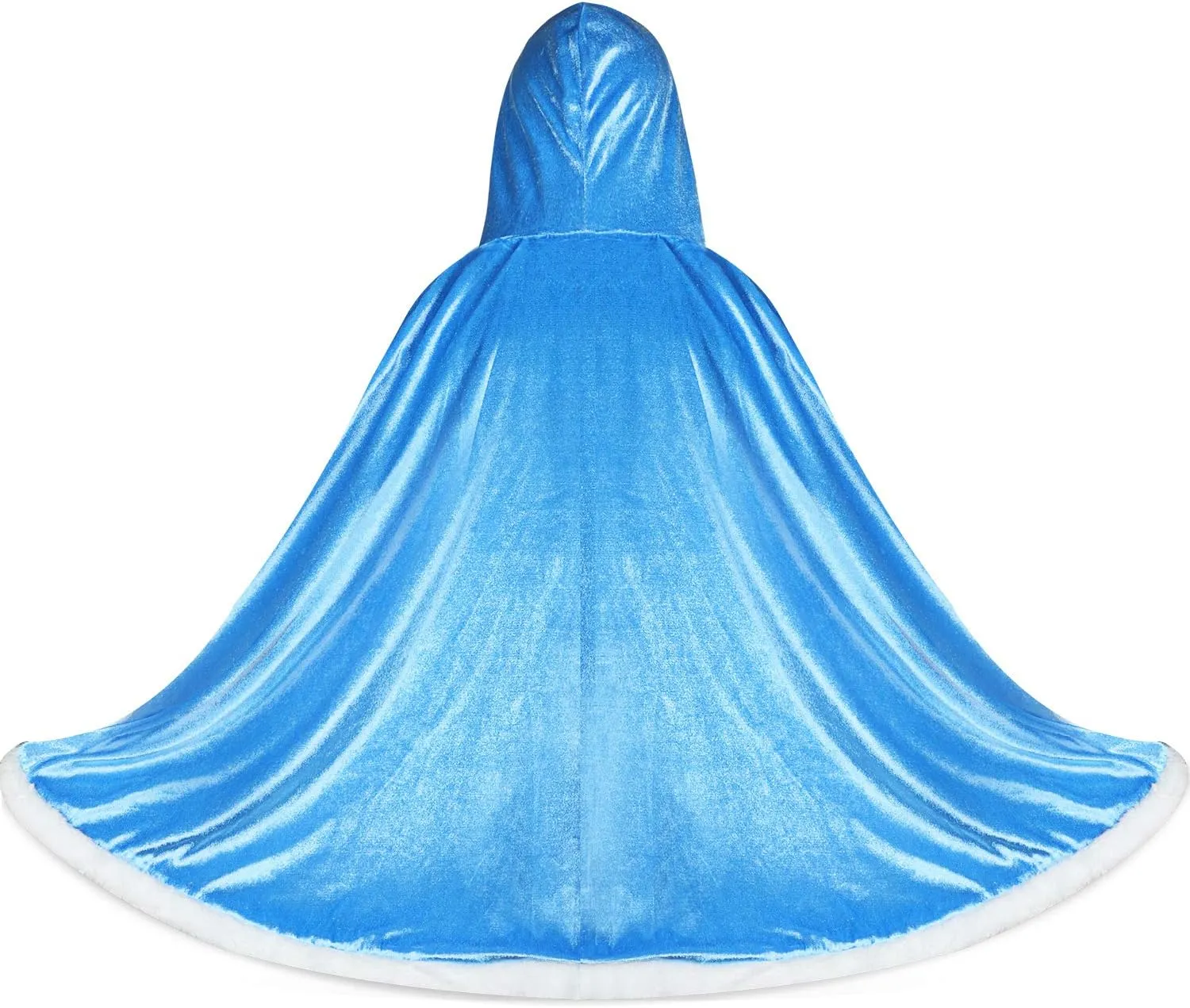 SATINIOR 4 Pieces Fur Princess Hooded Cape Cloaks Costume for Girls Princess Costumes Party Accessories
