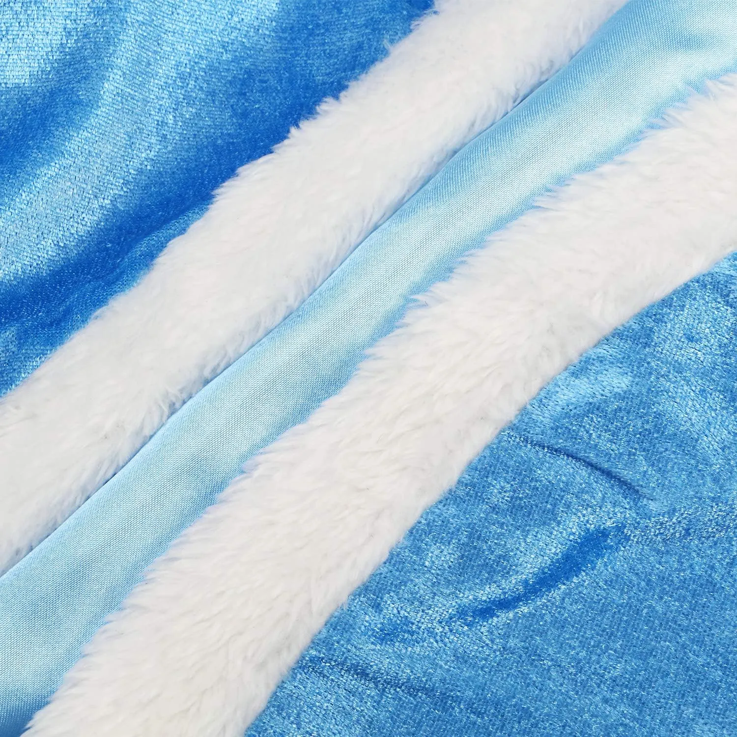 SATINIOR 4 Pieces Fur Princess Hooded Cape Cloaks Costume for Girls Princess Costumes Party Accessories