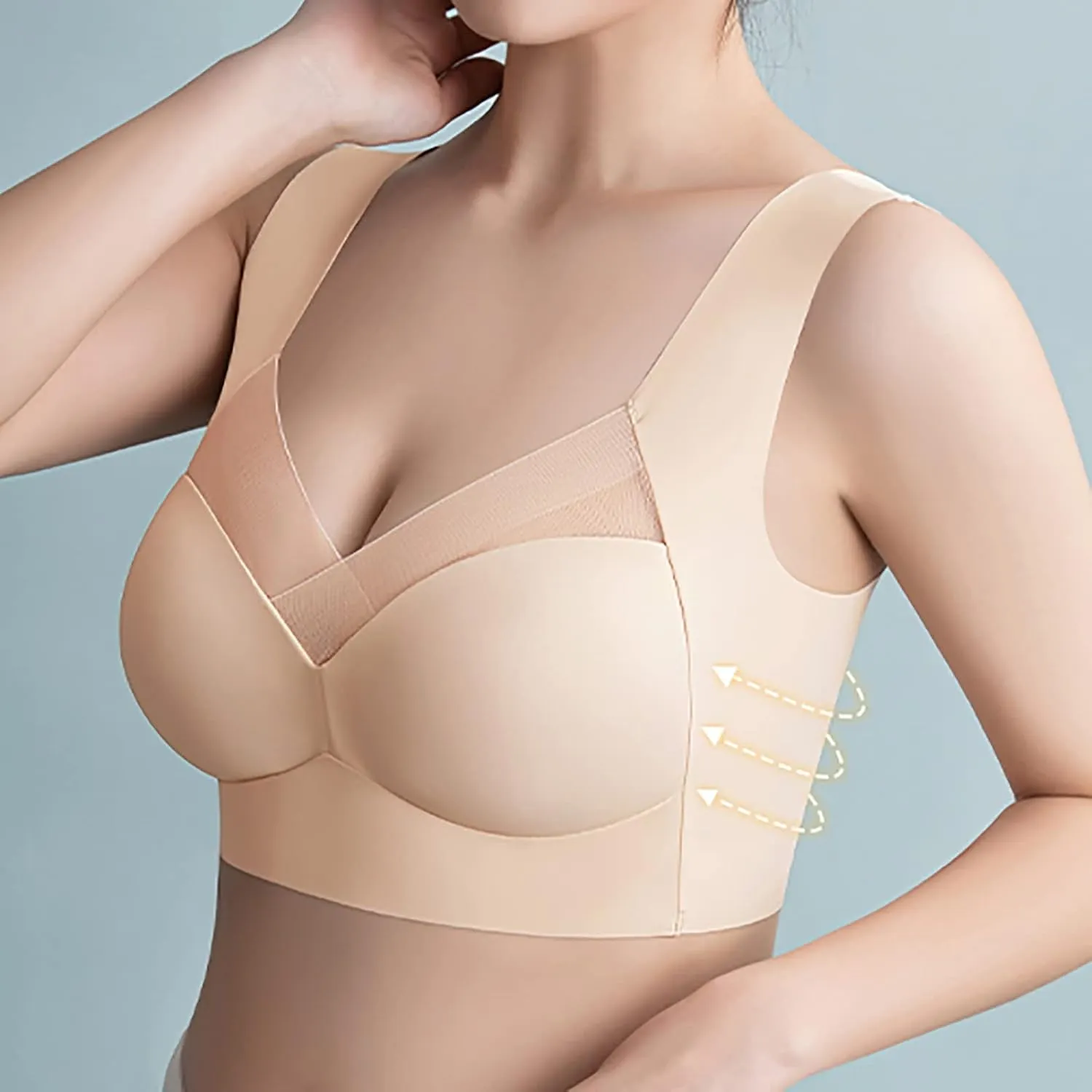 Seamless Sexy Push Up Bras for Older Women Wireless Forme Posture Correcting Sports Bra with Support Bra Seniors 2025
