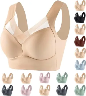 Seamless Sexy Push Up Bras for Older Women Wireless Forme Posture Correcting Sports Bra with Support Bra Seniors 2025