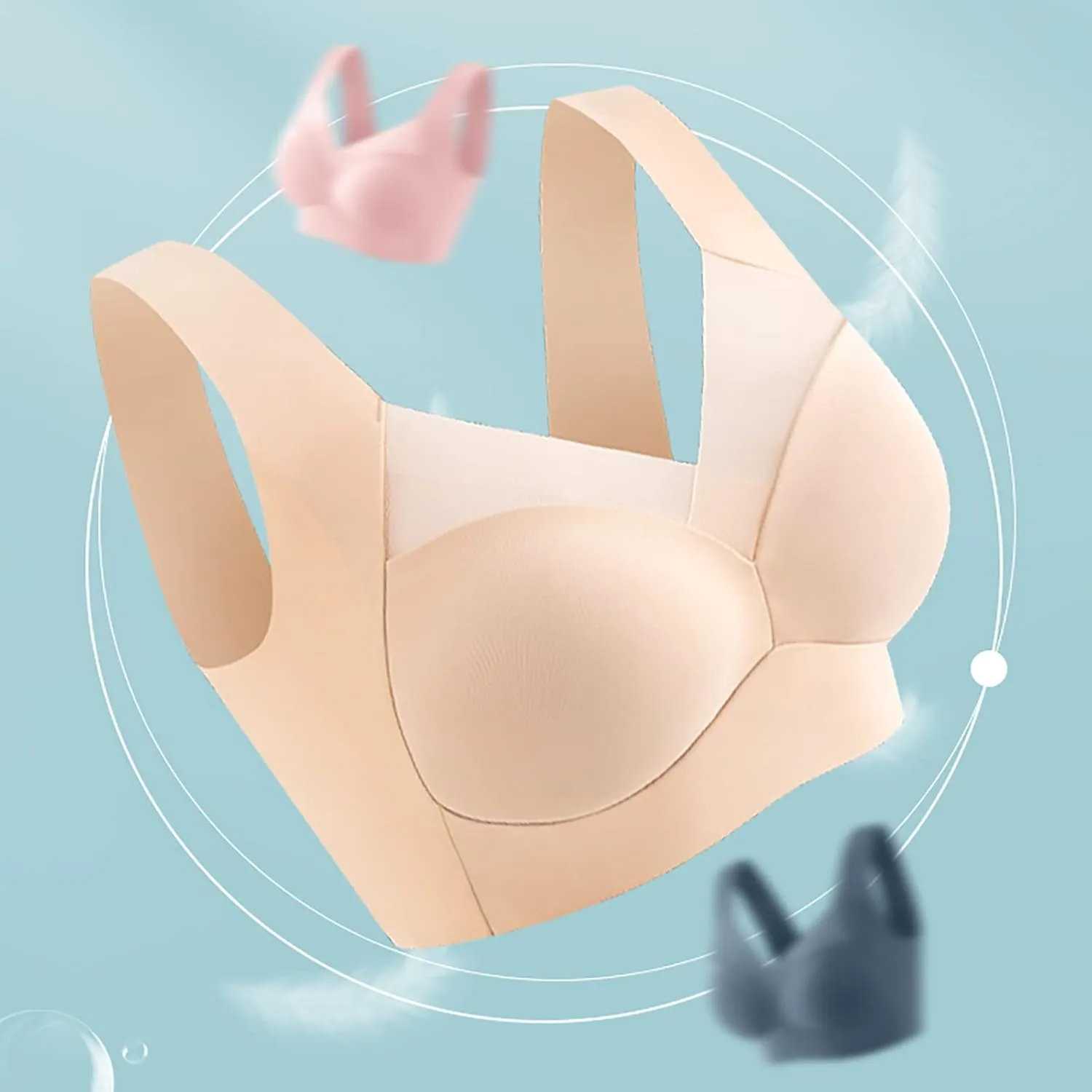 Seamless Sexy Push Up Bras for Older Women Wireless Forme Posture Correcting Sports Bra with Support Bra Seniors 2025