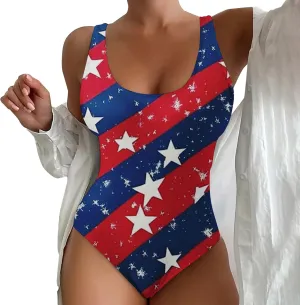 Shapewear for Women 4th of July Patriotic Dress for Women Bathing Suits Tummy Control High Waisted Bikini Sets