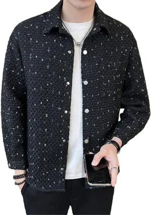Shirt style jacket spring and autumn lapel casual jacket men's tops