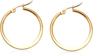 SOIMISS Stylish Loop Earrings for Women Large Hoop Dangle Earrings Nickel-free Gold Plated
