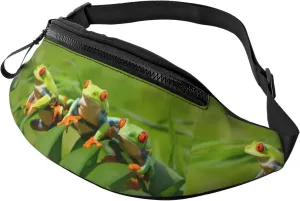 Sport Waist Bag For Men Women Funny Frogs Fanny Pack Casual Bum Bags Hiking Running Belt Bags