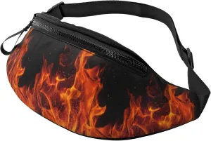 Sport Waist Bag For Men Women Simple And Cool Flame Fanny Pack Casual Bum Bags Hiking Running Belt Bags