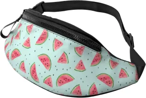 Sport Waist Bag For Men Women Watermelon Bright Teal Dot Fanny Pack Casual Bum Bags Hiking Running Belt Bags