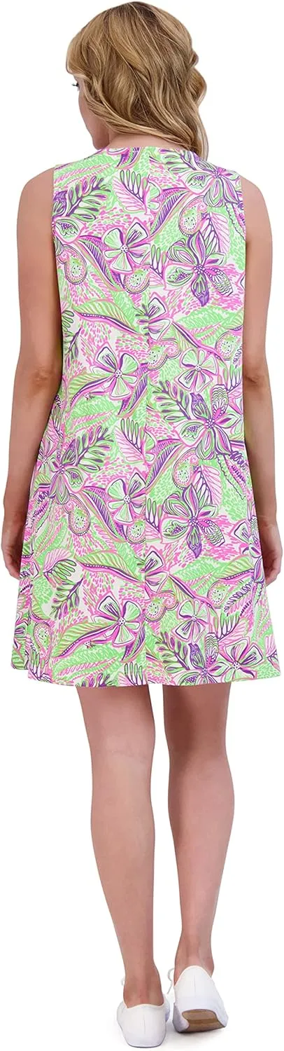 Stella Parker Women's Sleeves UPF Swing Dress
