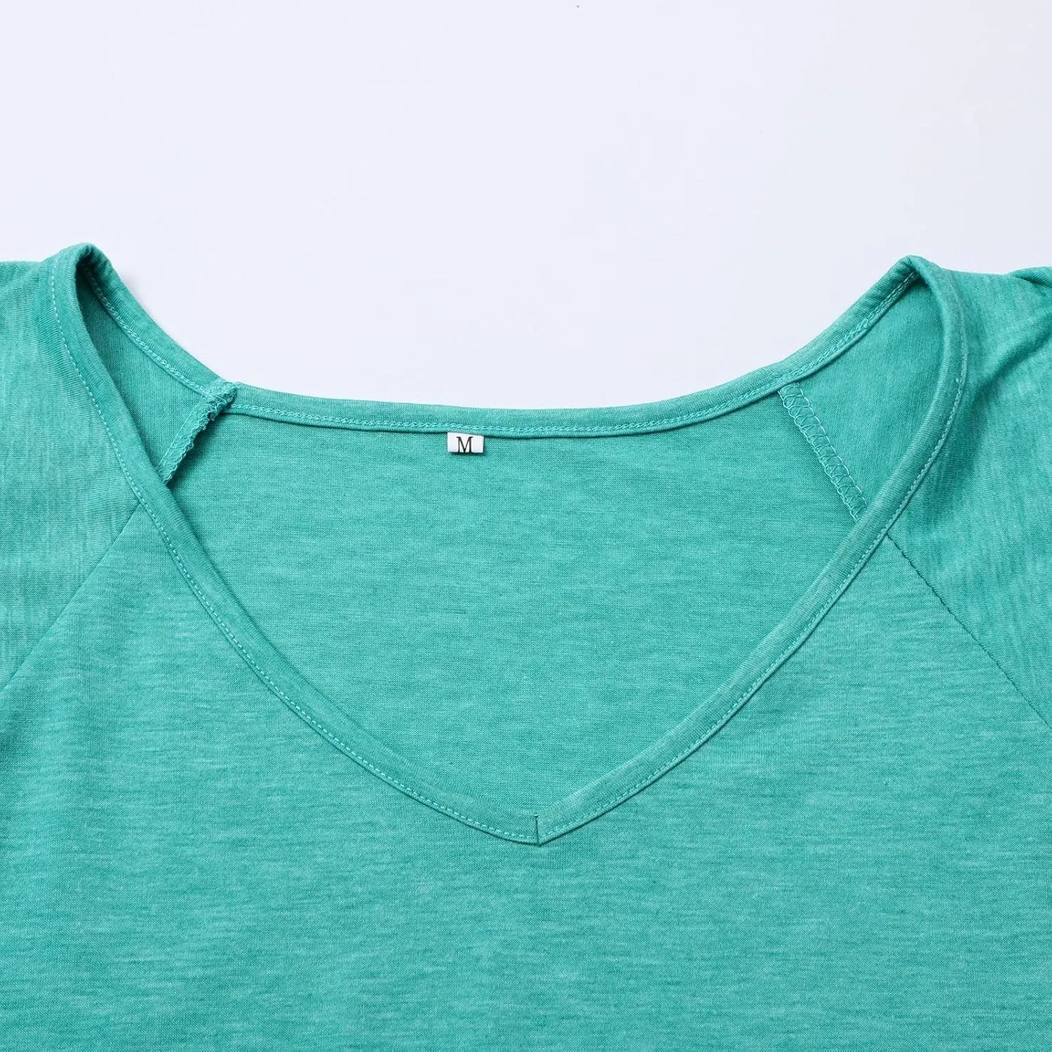 Summer T Shirts for Women V Neck Layered Ruffle Trim Short Sleeve Loose Fit Tees Baggy Lounge Outdoor Running Tops