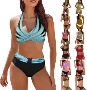 Swim Suits for Women 2025 High Waisted Bikini Sets Tummy Control Swimsuit Two Piece Bathing Suit