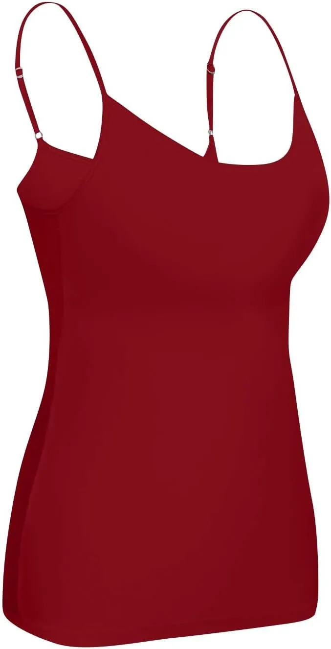 Tank Top for Women with Workout 2025 Camisole Padded Adjustable Spaghetti Strap Fitted Yoga Undershirts