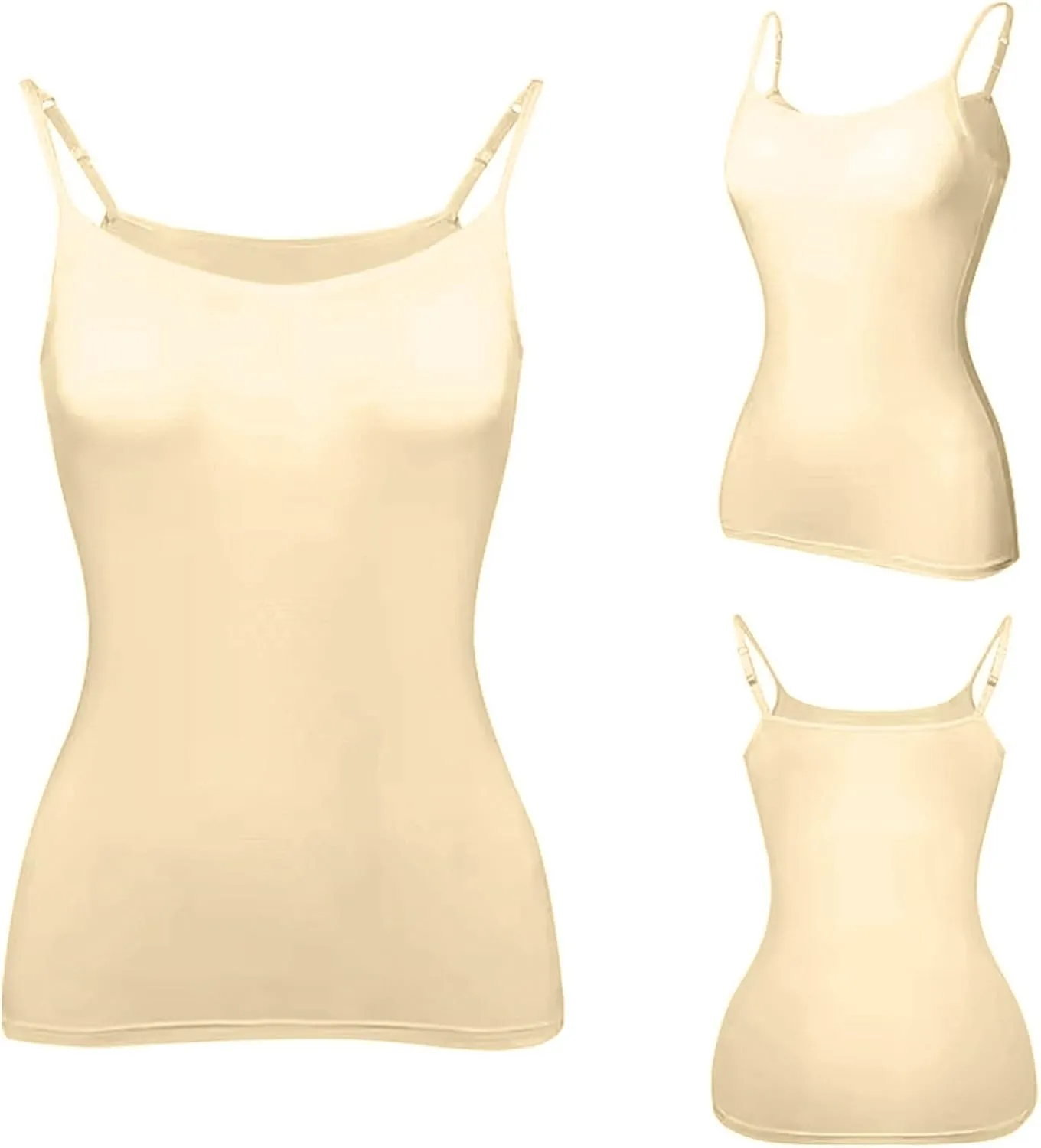 Tank Top for Women with Workout 2025 Camisole Padded Adjustable Spaghetti Strap Fitted Yoga Undershirts